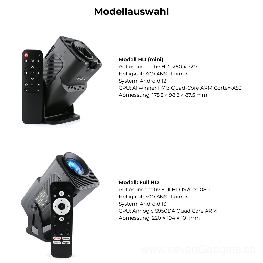 5-in-1 Smarter Heimkino HD LED Projektor
