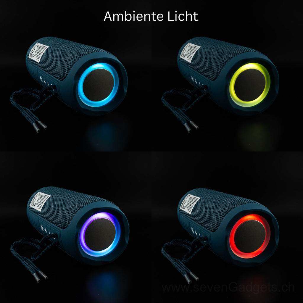 4-in-1 Musikbox: Bluetooth-Speaker, Radio, USB/MicroSD & Ambient-Light
