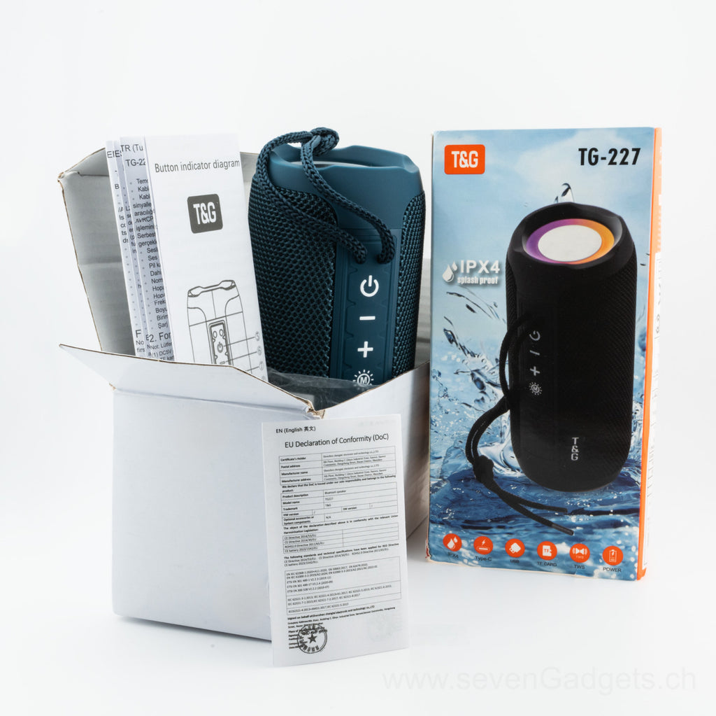 4-in-1 Musikbox: Bluetooth-Speaker, Radio, USB/MicroSD & Ambient-Light