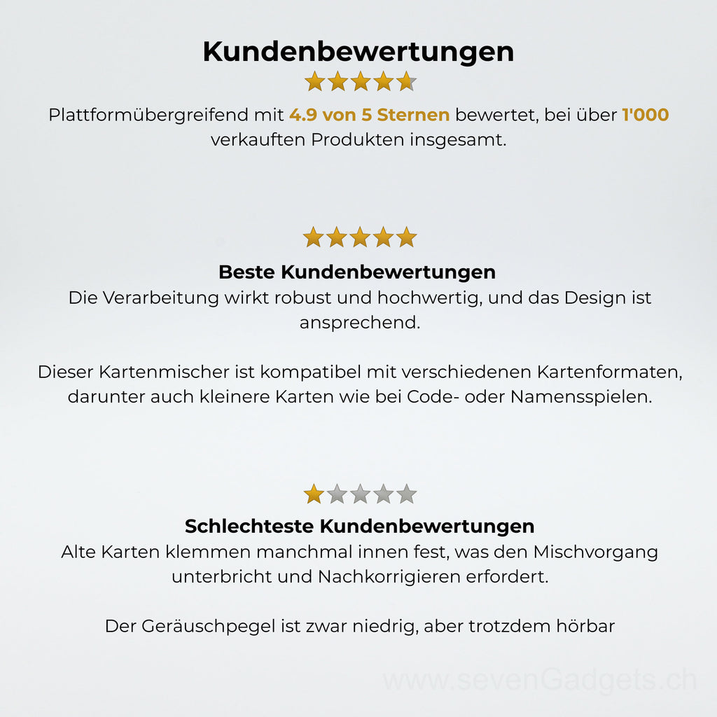 Elektrischer Kartenmischer mit Akku