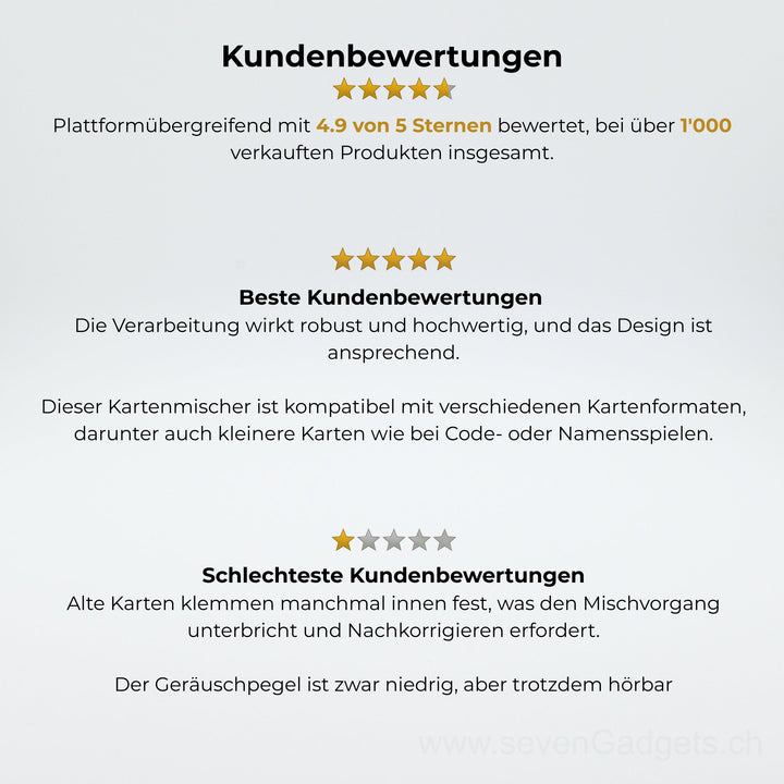 Elektrischer Kartenmischer mit Akku