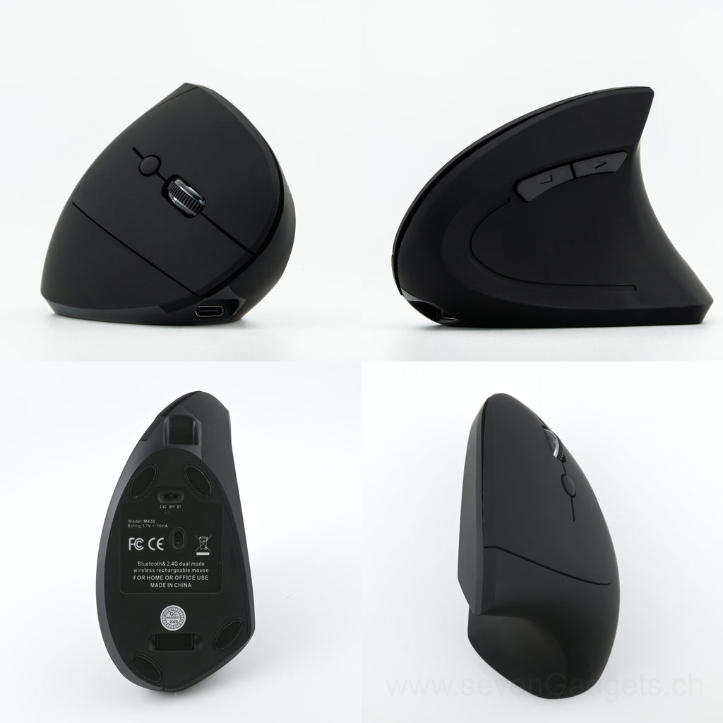 Ergonomische leise kabellose PC Maus für natürliche Handhaltung