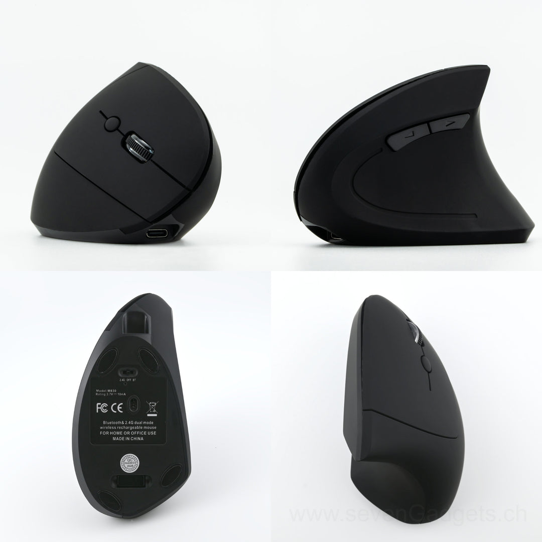 Ergonomische leise kabellose PC Maus für natürliche Handhaltung