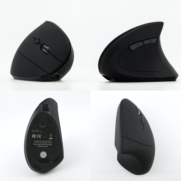 Ergonomische leise kabellose PC Maus für natürliche Handhaltung
