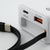 3-in-1 Schnellladegerät mit ausziehbarem USB-C Kabel