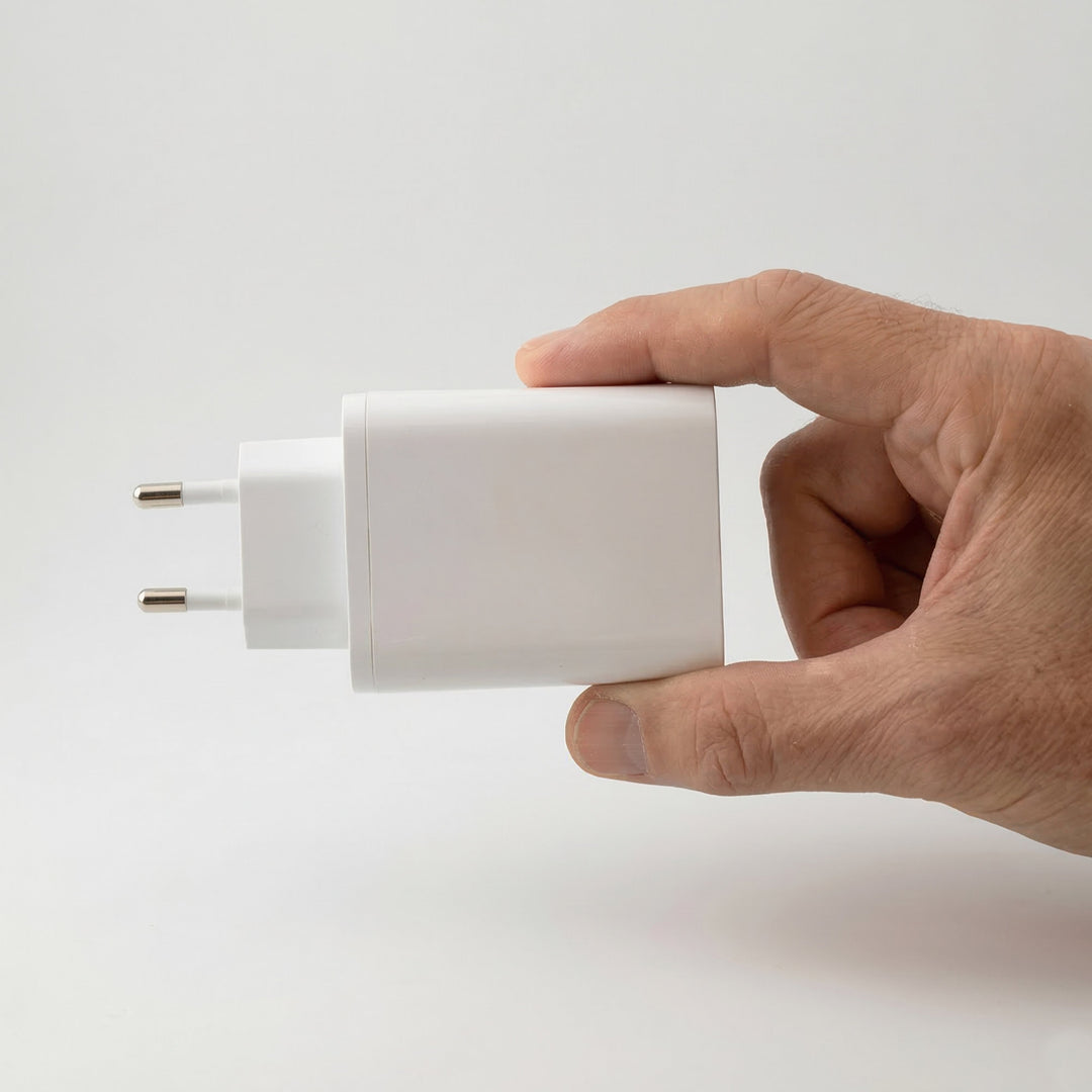 3-in-1 Schnellladegerät mit ausziehbarem USB-C Kabel
