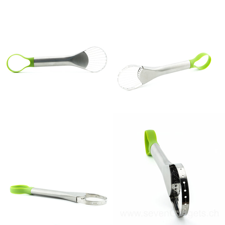 2-in-1 Avocado Edelstahl Messerschneider