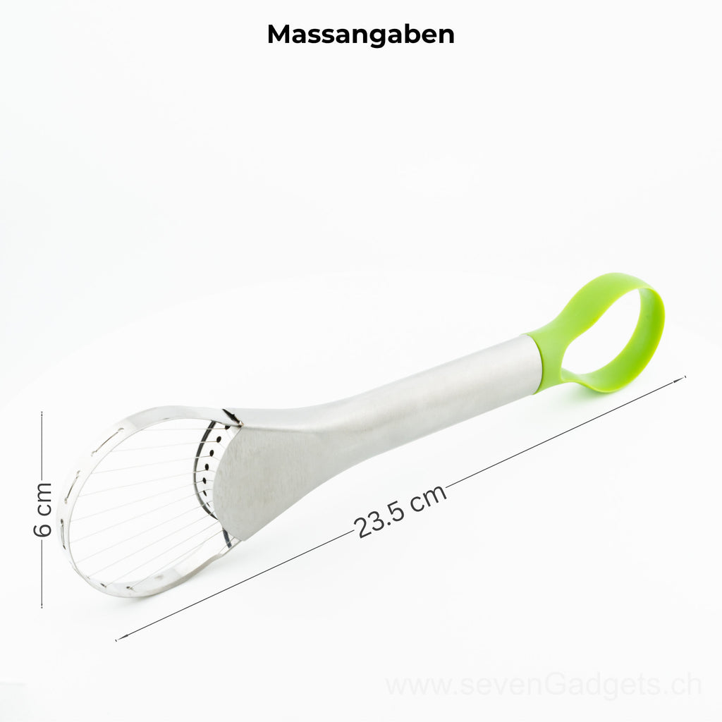 2-in-1 Avocado Edelstahl Messerschneider