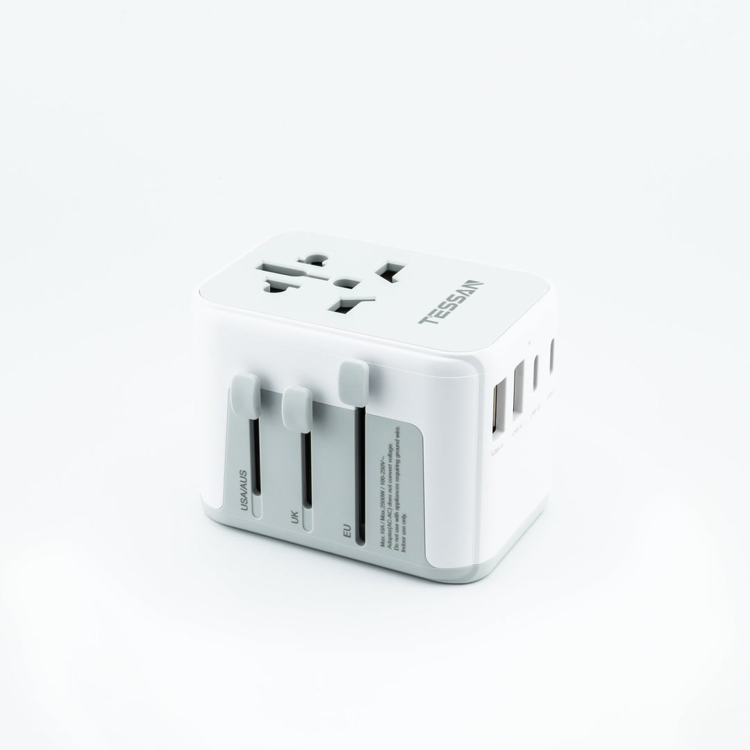 6-in-1 Universal Reiseadapter von TESSAN mit USB &amp; USB-C