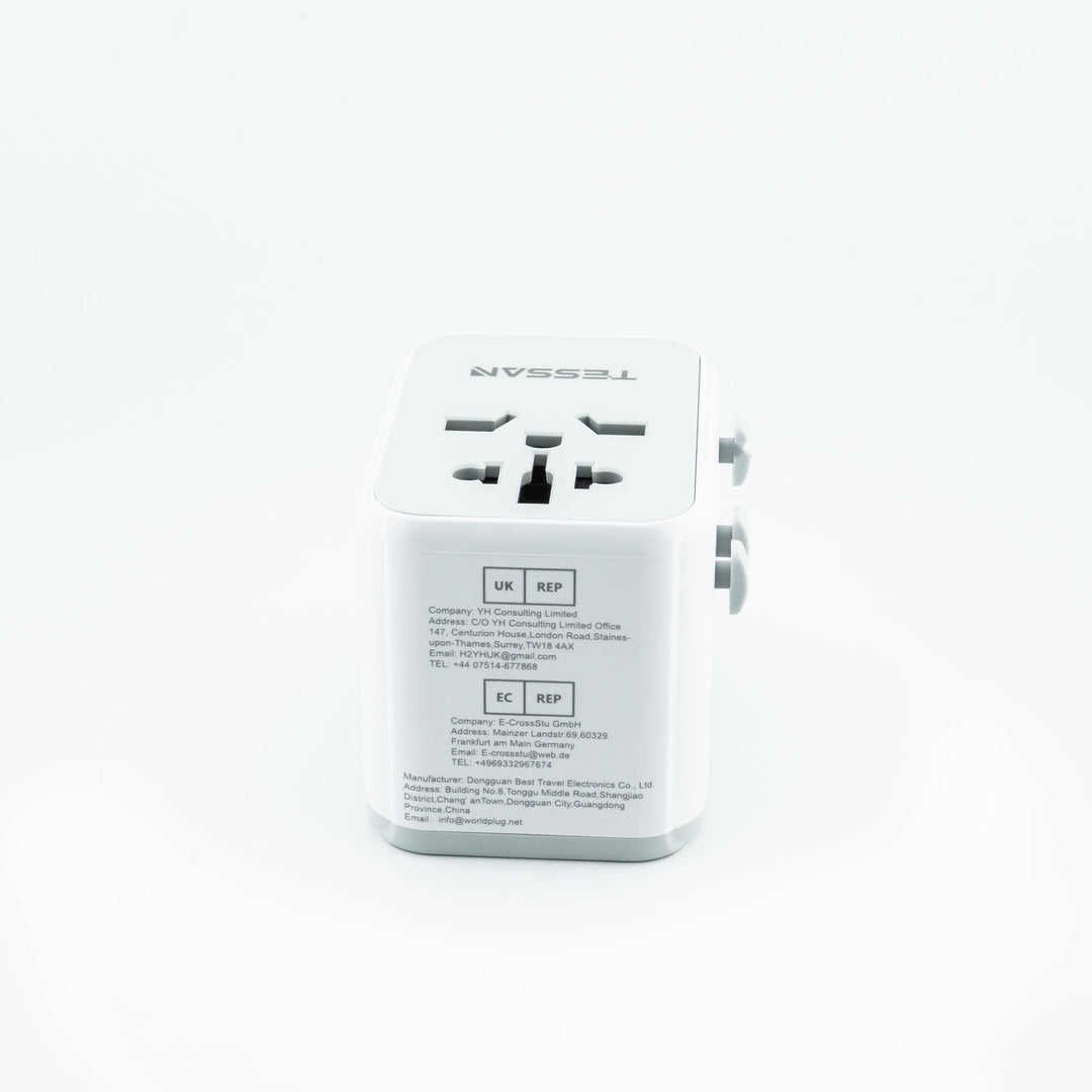 6-in-1 Universal Reiseadapter von TESSAN mit USB &amp; USB-C