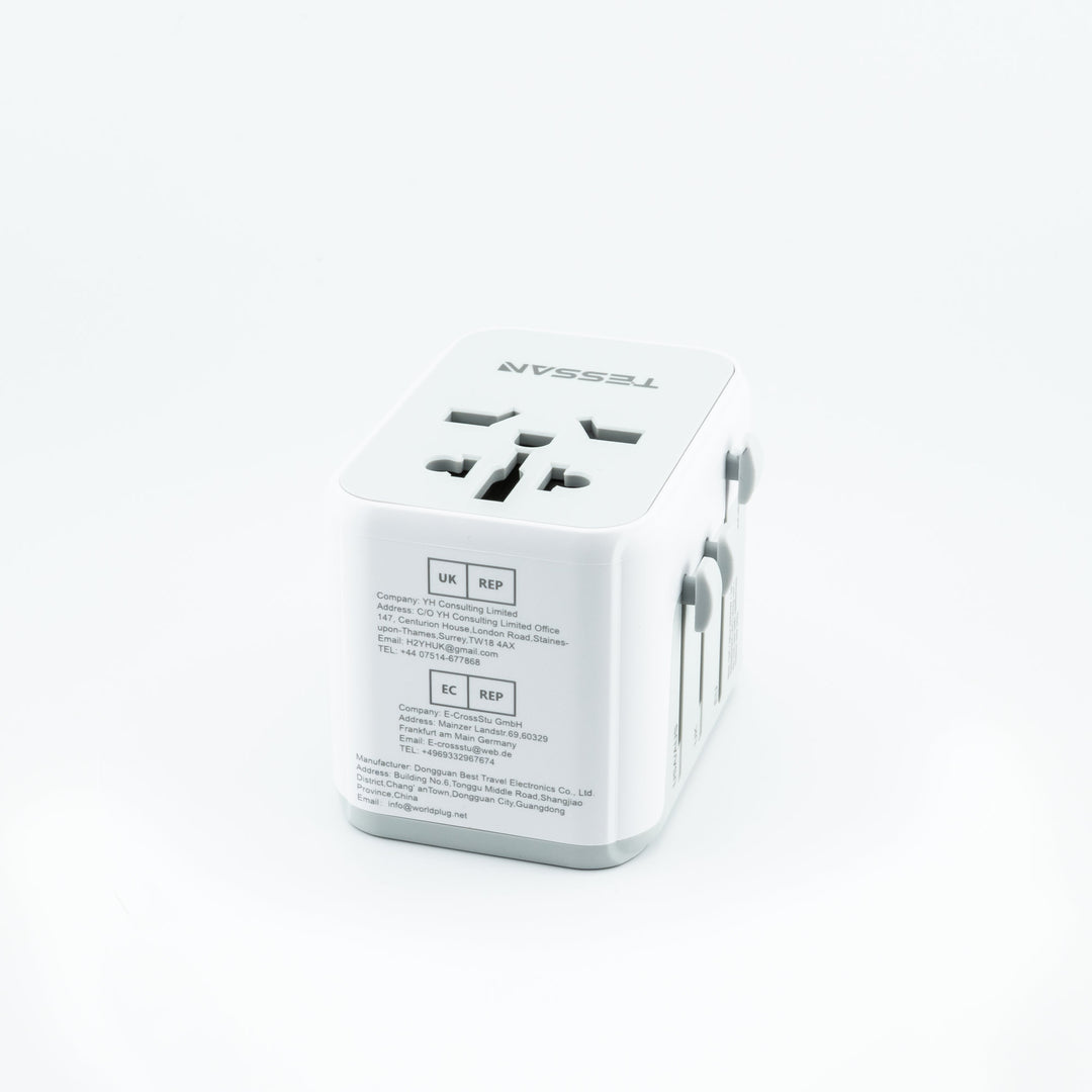 6-in-1 Universal Reiseadapter von TESSAN mit USB &amp; USB-C