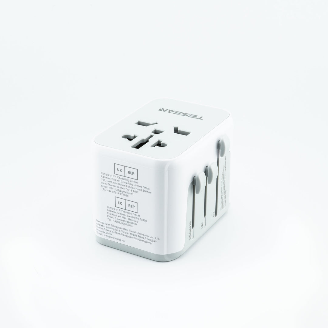 6-in-1 Universal Reiseadapter von TESSAN mit USB &amp; USB-C