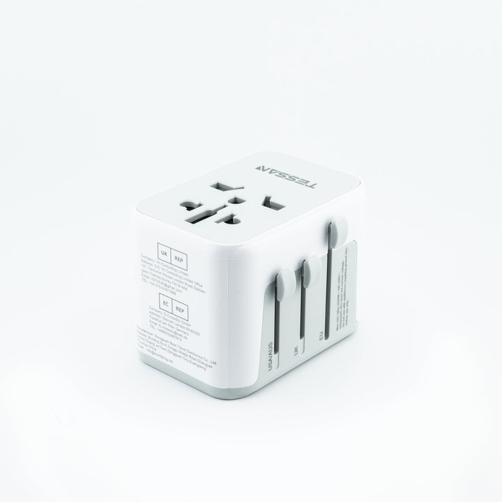 6-in-1 Universal Reiseadapter von TESSAN mit USB &amp; USB-C