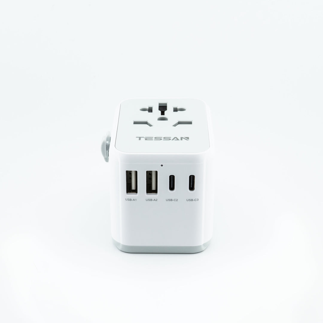 6-in-1 Universal Reiseadapter von TESSAN mit USB &amp; USB-C