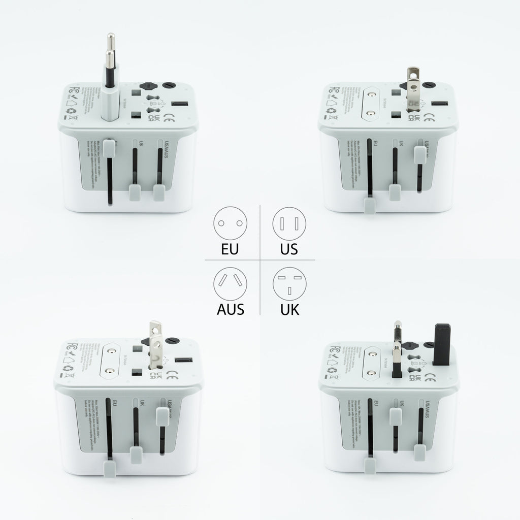 6-in-1 Universal Reiseadapter von TESSAN mit USB & USB-C