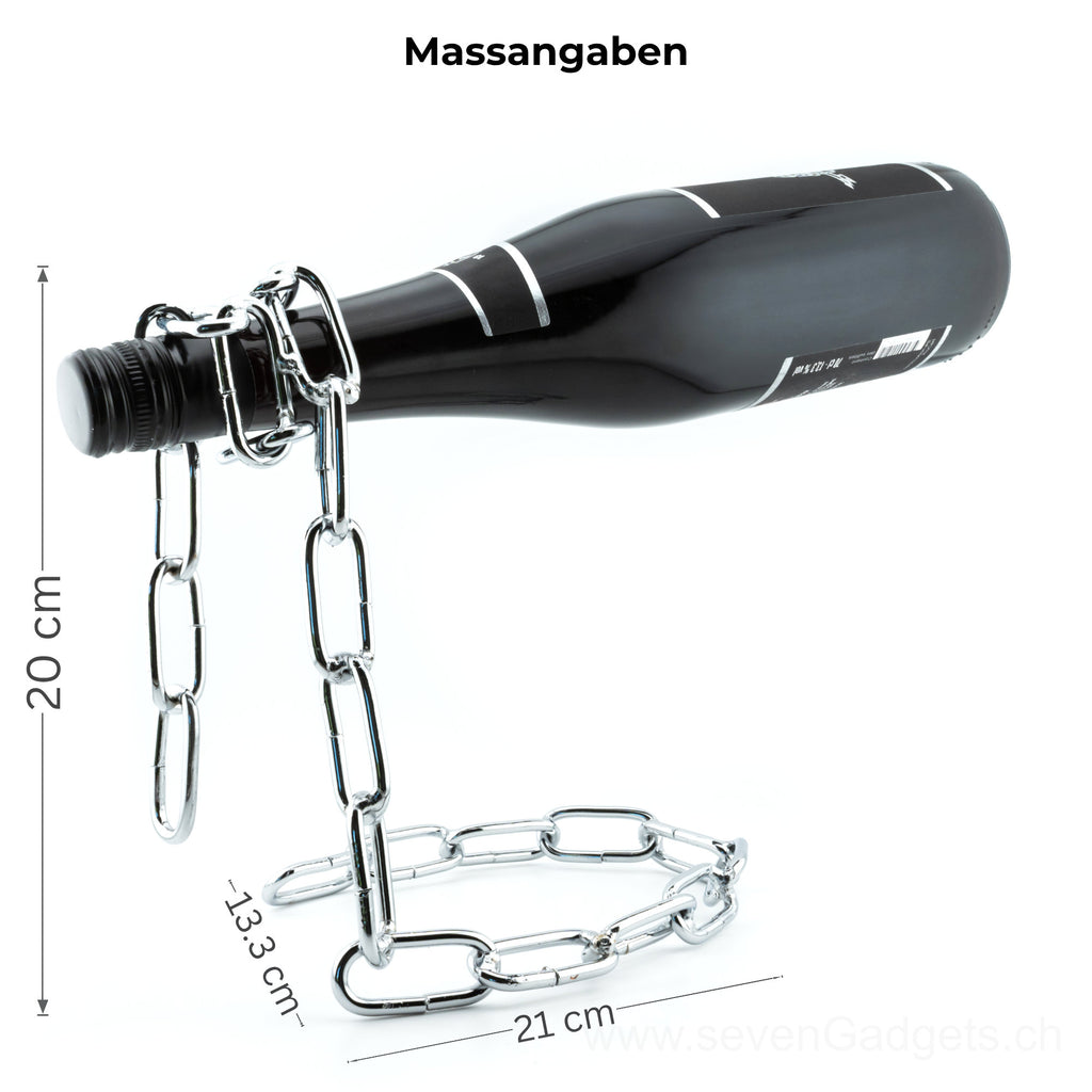 Schwebender Weinflaschenhalter (Kette)