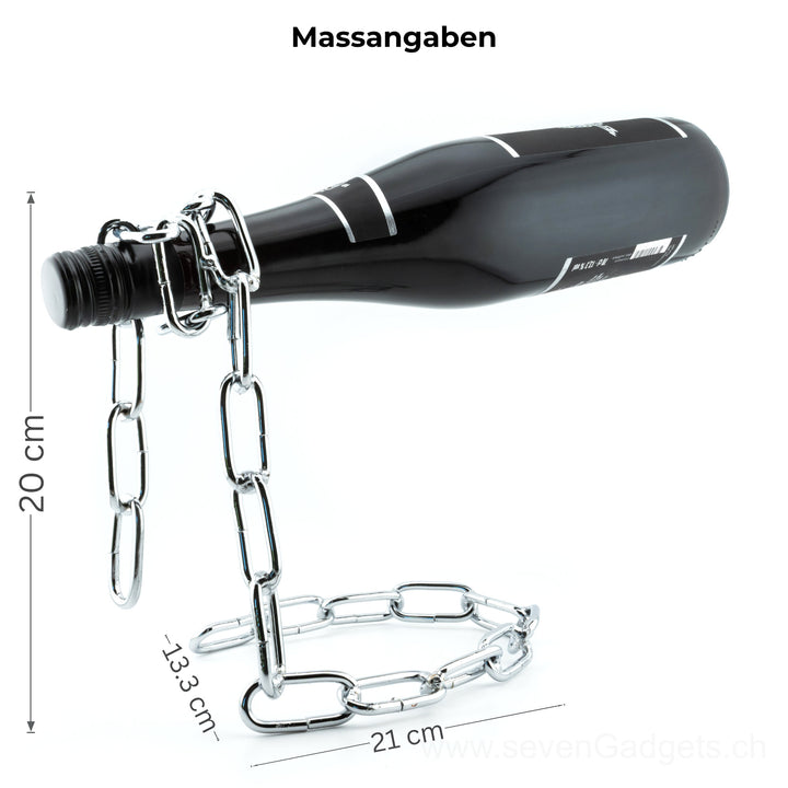Schwebender Weinflaschenhalter (Kette)