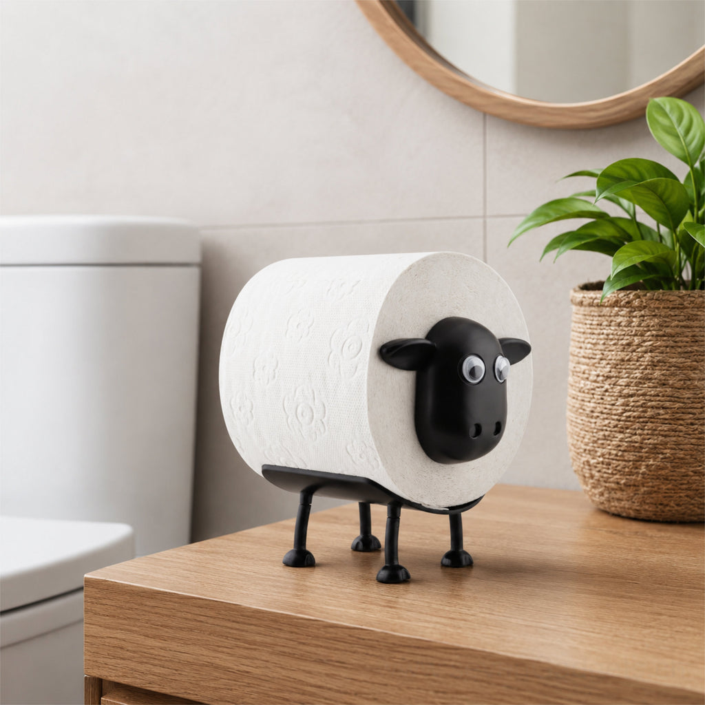 WC Rollenhalter Schaf als kreative Bad Deko (2 Stück)