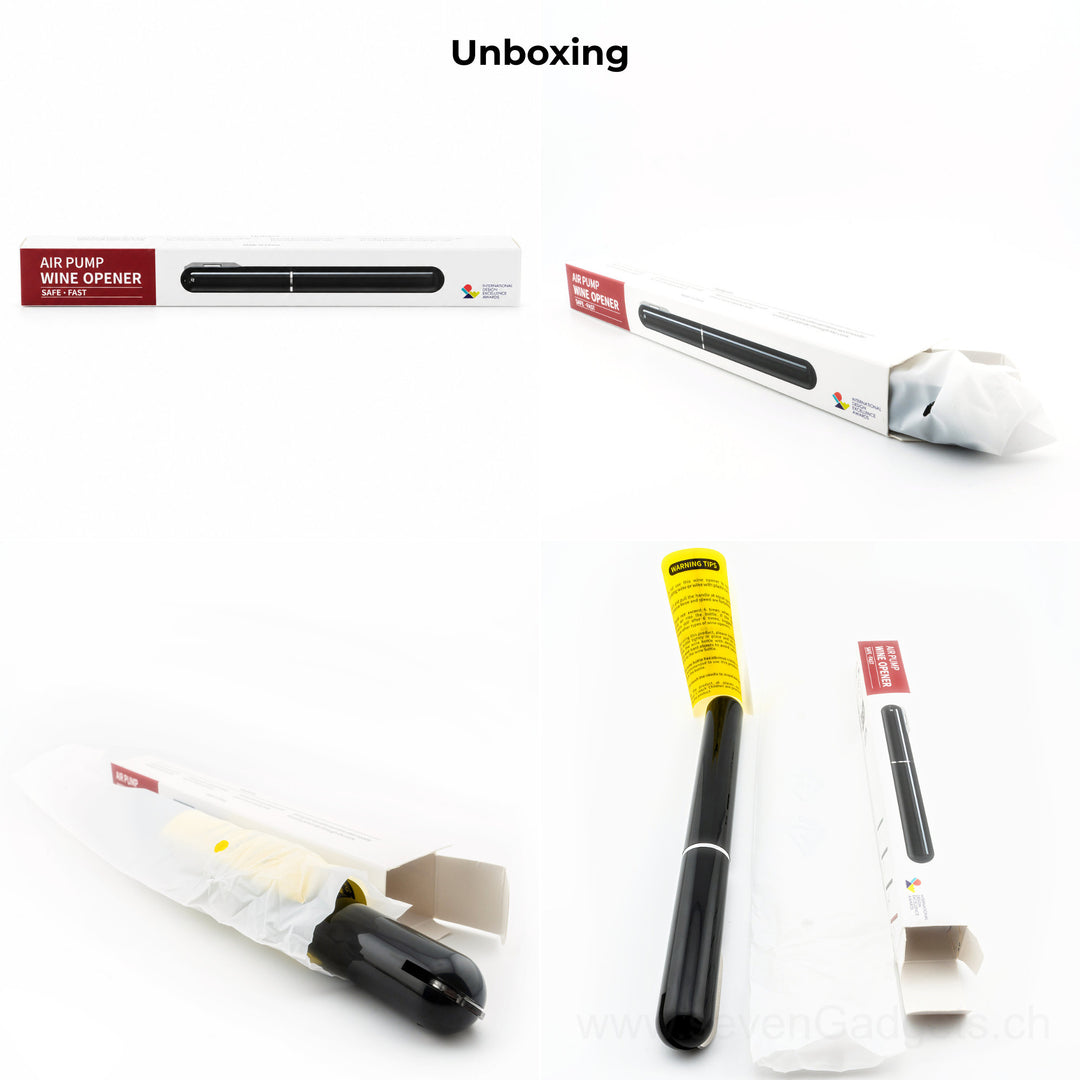 2-in-1 Luftdruck-Korkenzieher mit Schneidmesser