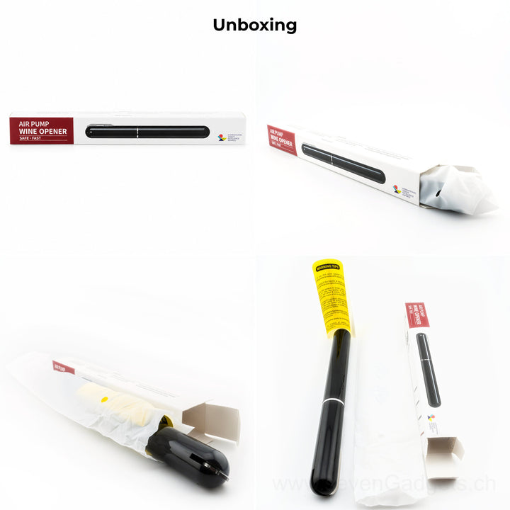 2-in-1 Luftdruck-Korkenzieher mit Schneidmesser