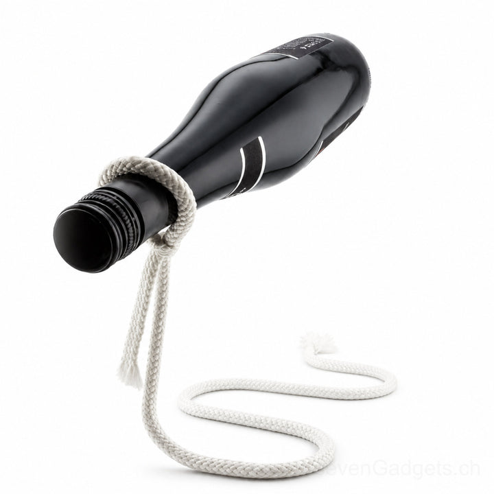 Schwebender Weinflaschenhalter (Seil)