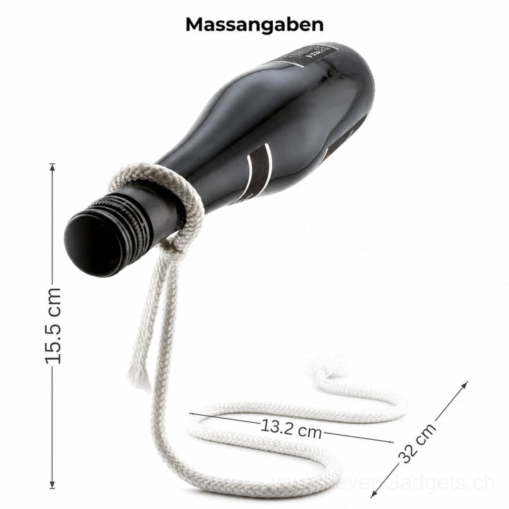 Schwebender Weinflaschenhalter (Seil)