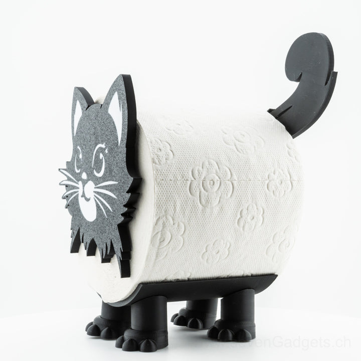 WC Rollenhalter Katze als kreative Bad Deko (2 Stück)