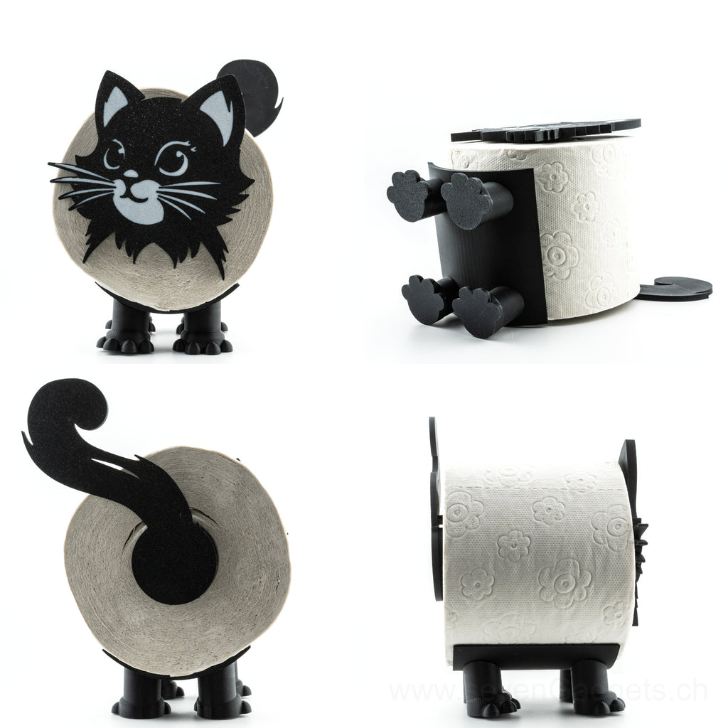 WC Rollenhalter Katze als kreative Bad Deko (2 Stück)