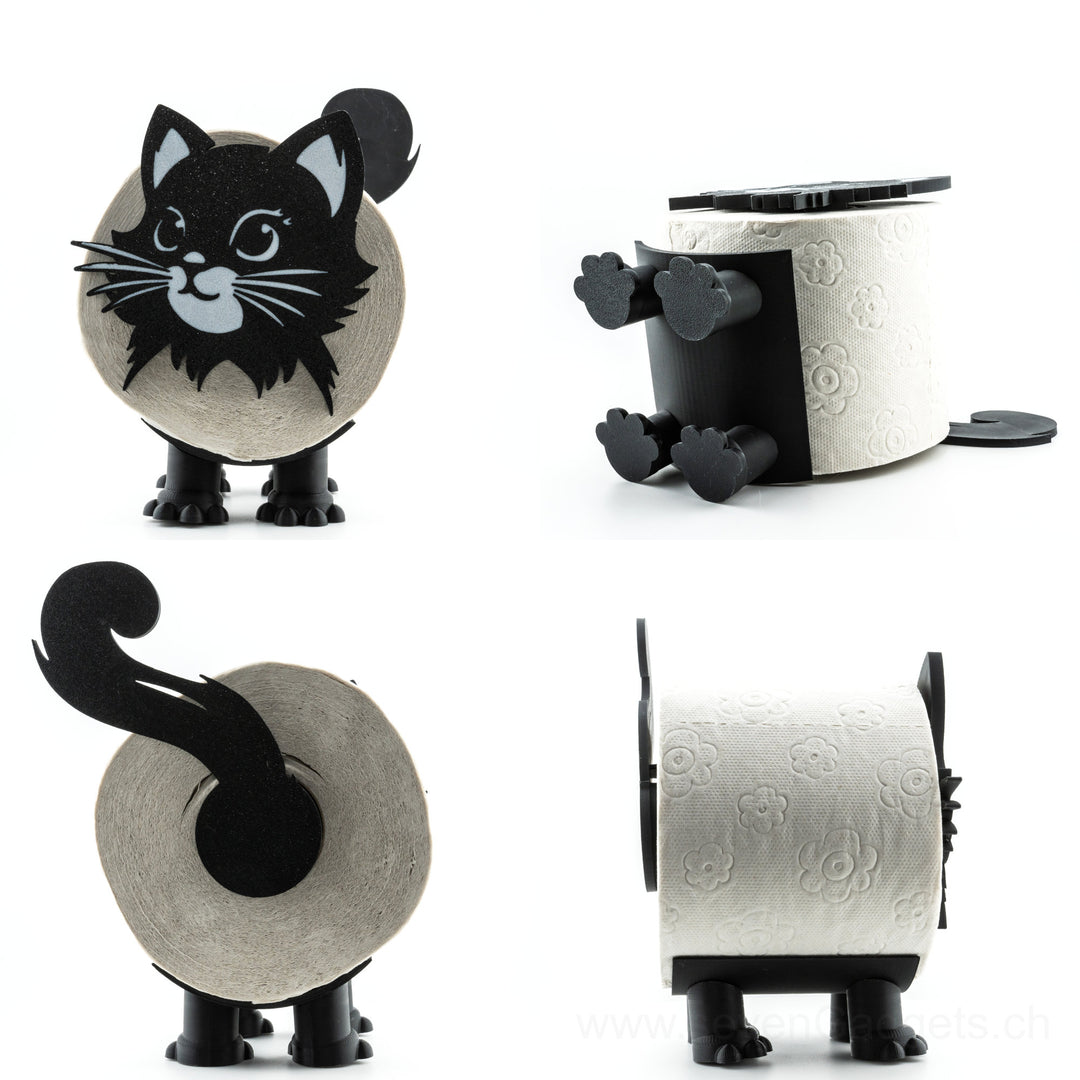 WC Rollenhalter Katze als kreative Bad Deko (2 Stück)
