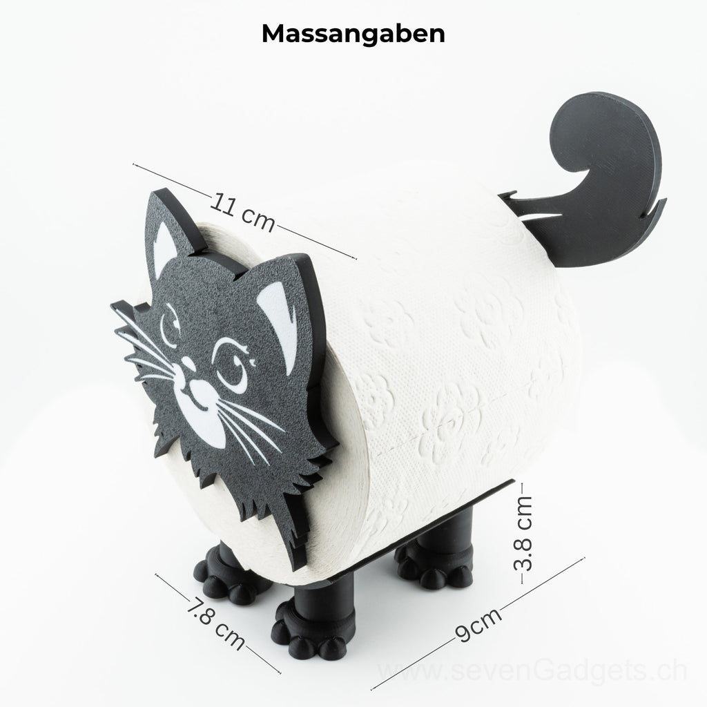 WC Rollenhalter Katze als kreative Bad Deko (2 Stück)