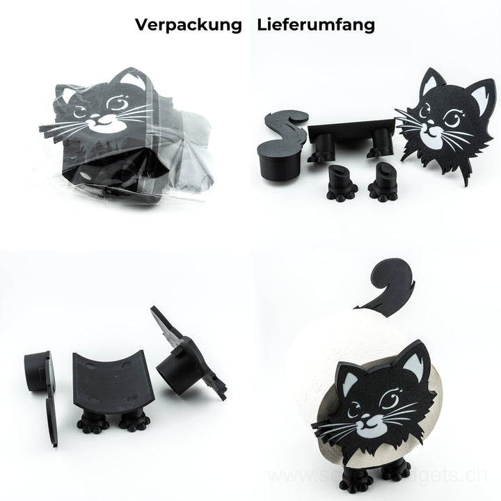 WC Rollenhalter Katze als kreative Bad Deko (2 Stück)