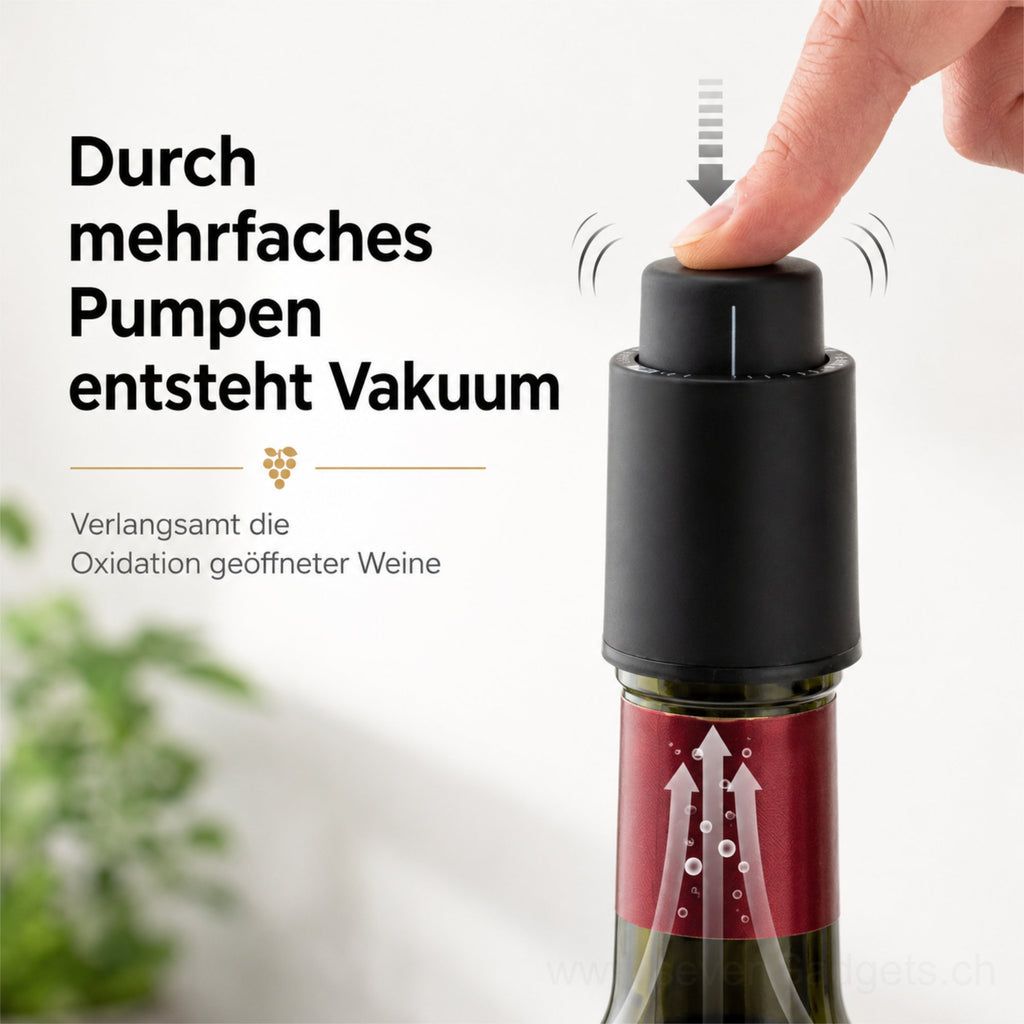 3-in-1 Vakuum Weinverschluss Vakuumpumpe (2er-Pack)