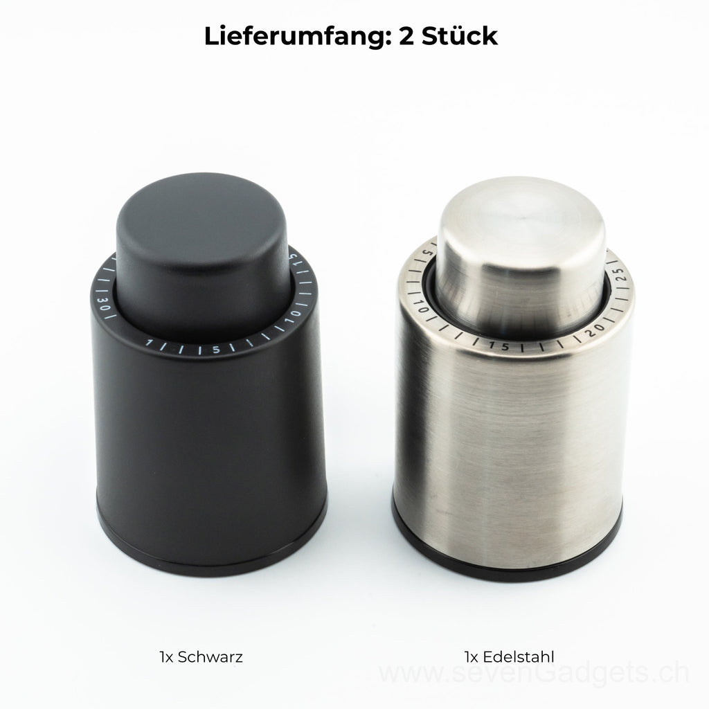 3-in-1 Vakuum Weinverschluss Vakuumpumpe (2er-Pack)
