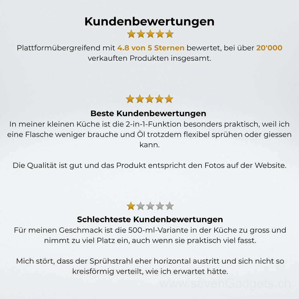 2-in-1 Küchenspray-Ölspender