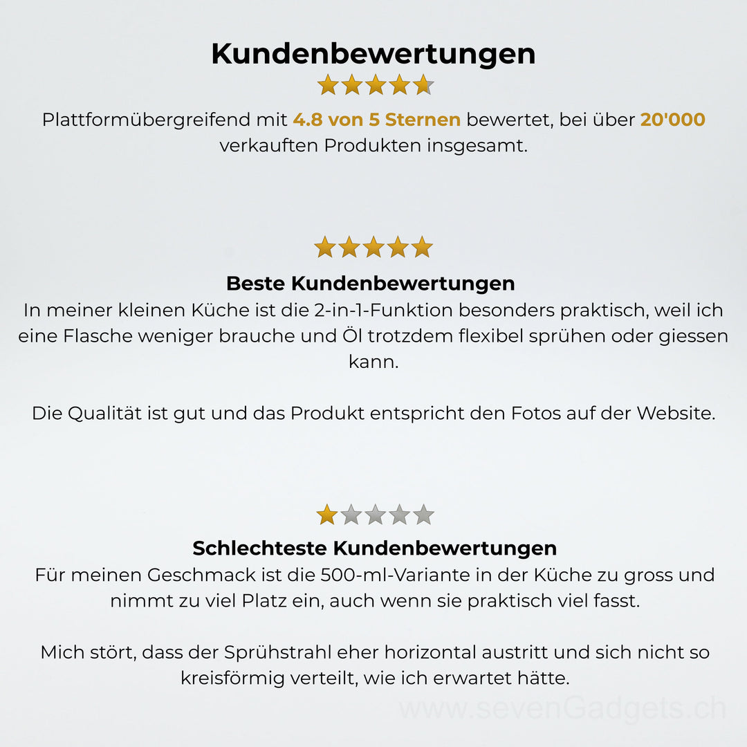 2-in-1 Küchenspray-Ölspender