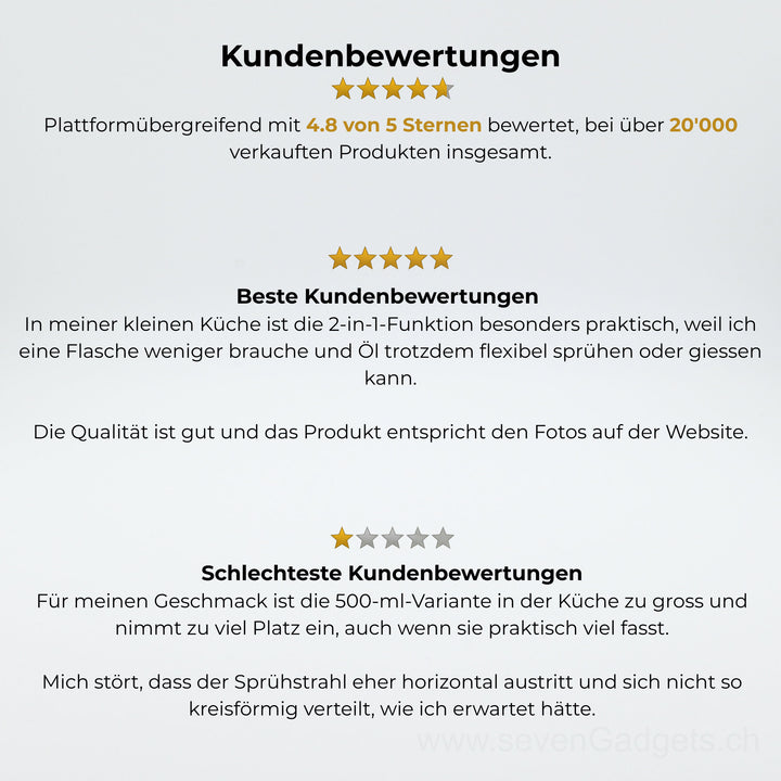 2-in-1 Küchenspray-Ölspender