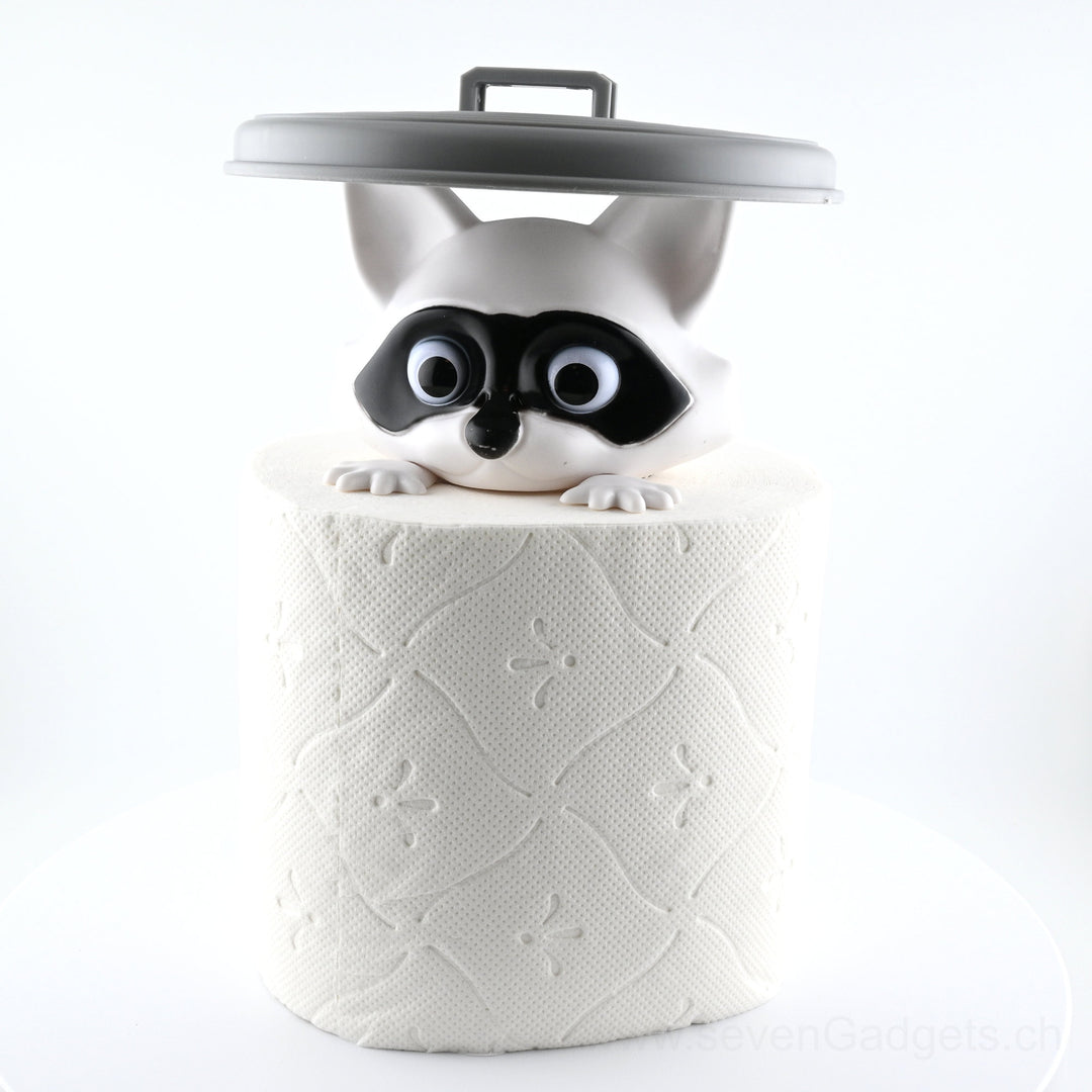 WC Rollenhalter Waschbär als kreative Bad Deko (2 Stück)