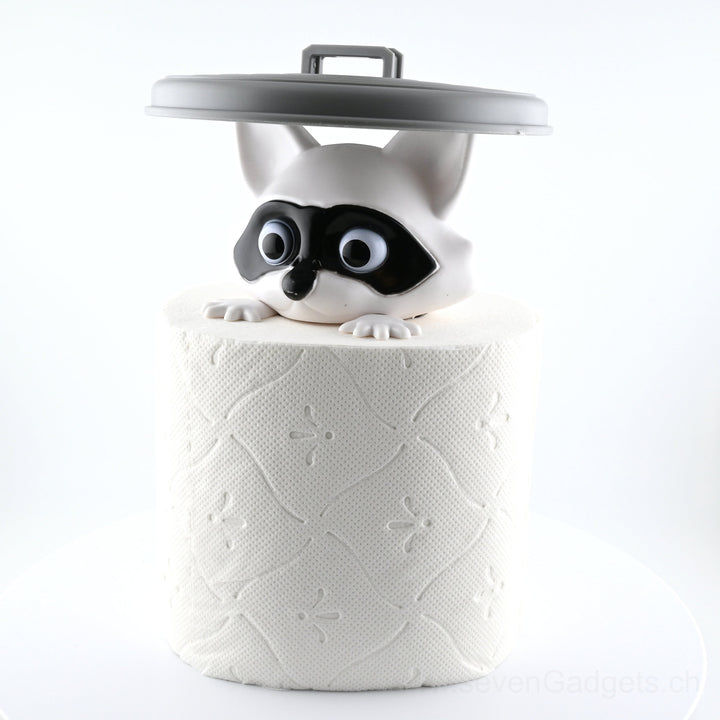 WC Rollenhalter Waschbär als kreative Bad Deko (2 Stück)