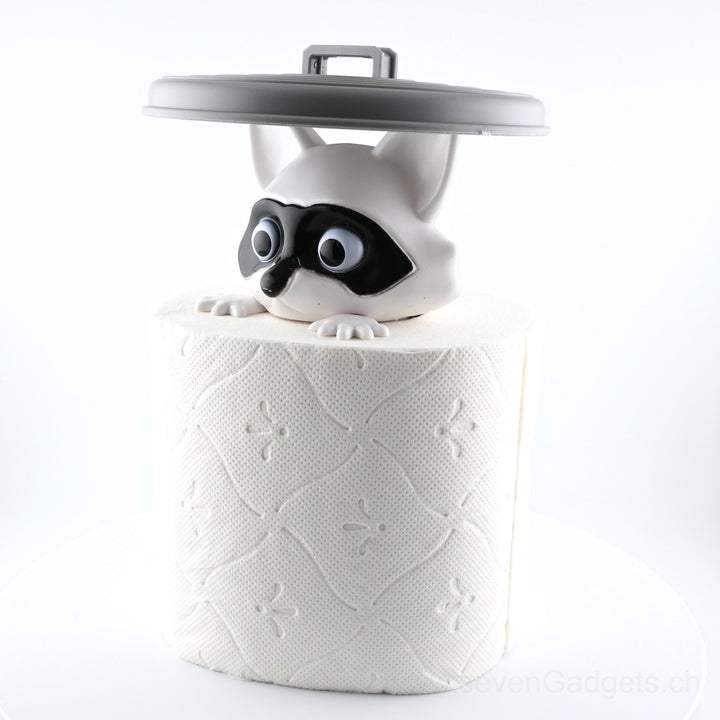 WC Rollenhalter Waschbär als kreative Bad Deko (2 Stück)