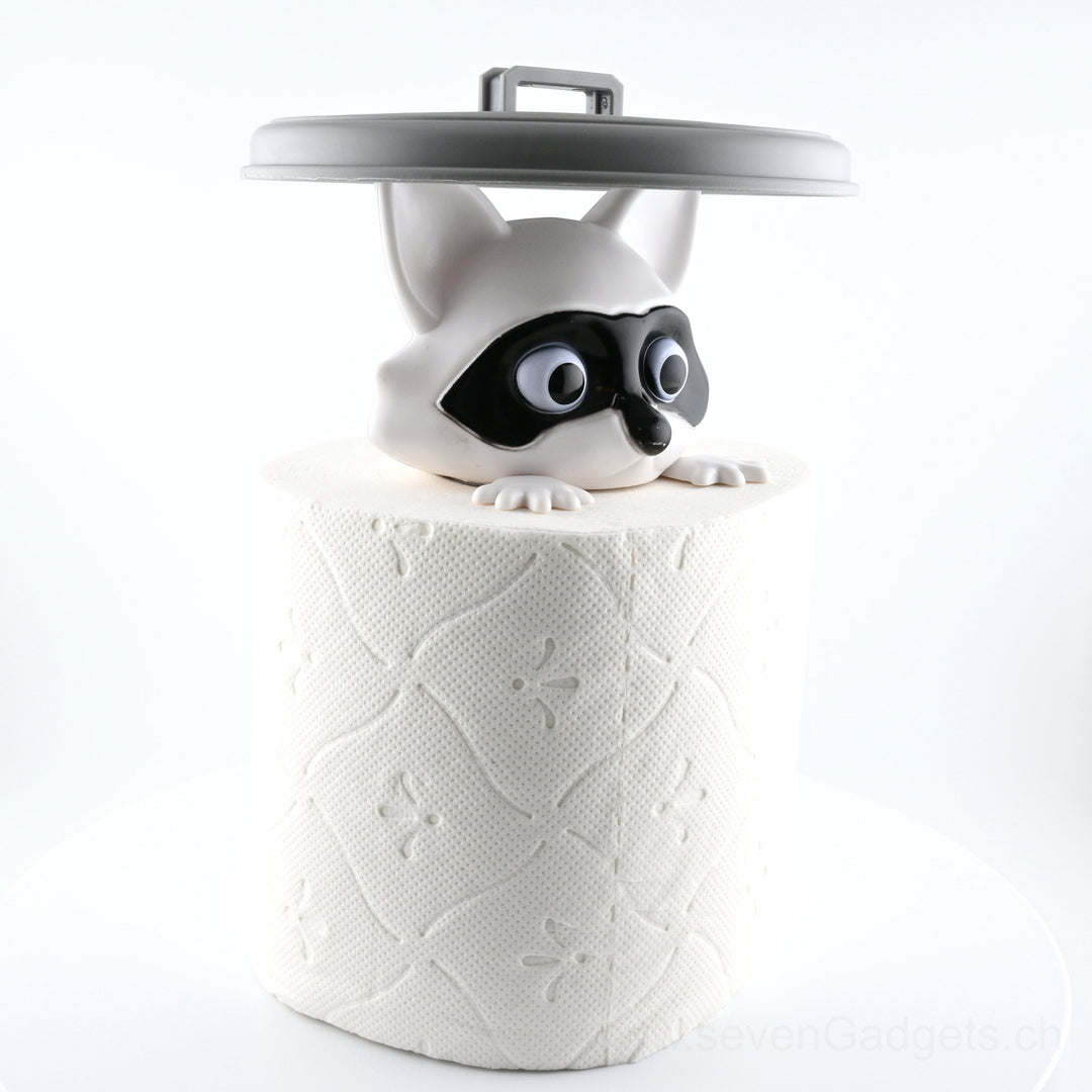 WC Rollenhalter Waschbär als kreative Bad Deko (2 Stück)