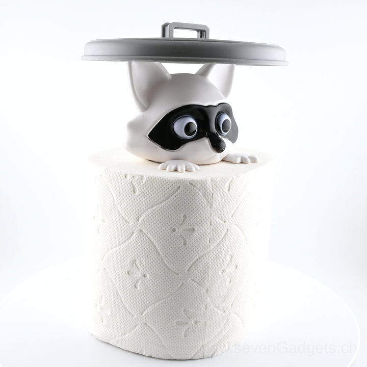 WC Rollenhalter Waschbär als kreative Bad Deko (2 Stück)