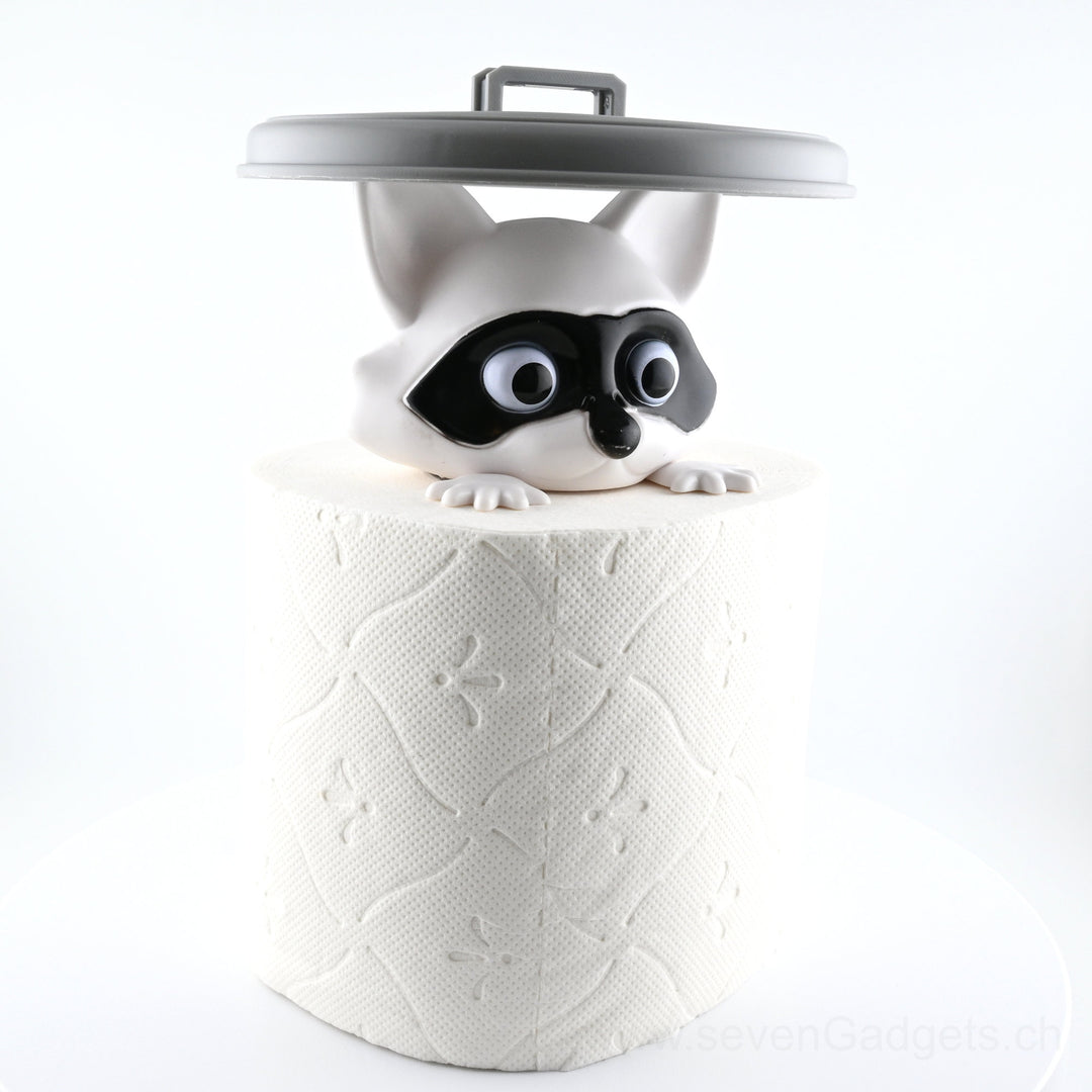 WC Rollenhalter Waschbär als kreative Bad Deko (2 Stück)