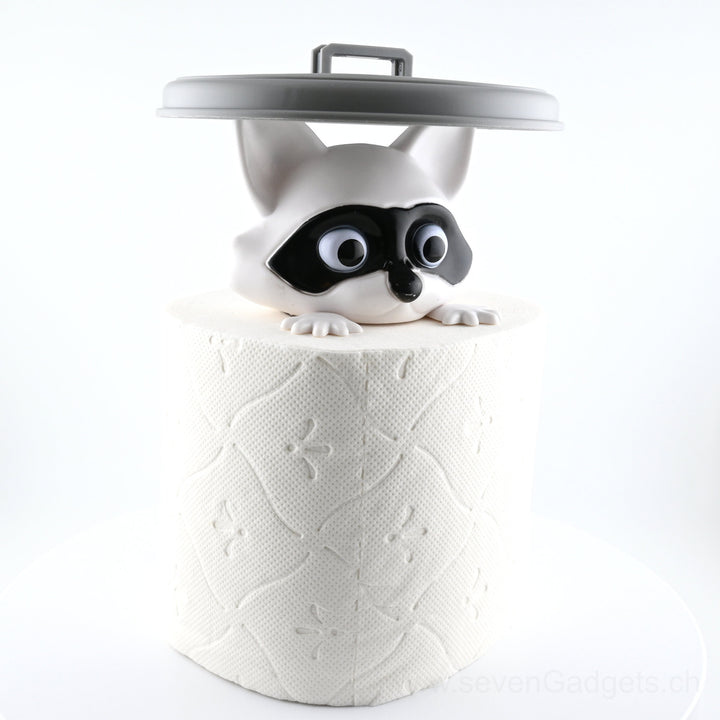 WC Rollenhalter Waschbär als kreative Bad Deko (2 Stück)
