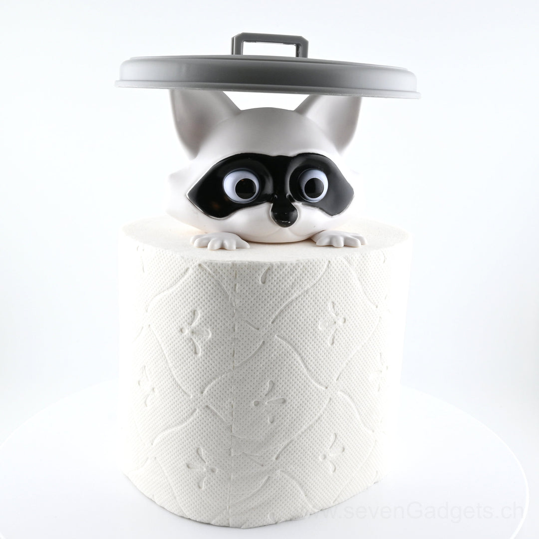 WC Rollenhalter Waschbär als kreative Bad Deko (2 Stück)
