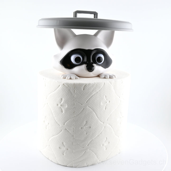 WC Rollenhalter Waschbär als kreative Bad Deko (2 Stück)