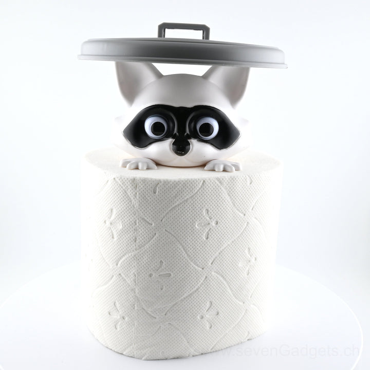 WC Rollenhalter Waschbär als kreative Bad Deko (2 Stück)