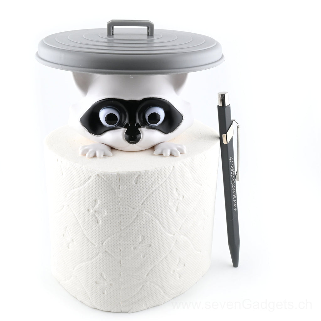WC Rollenhalter Waschbär als kreative Bad Deko (2 Stück)