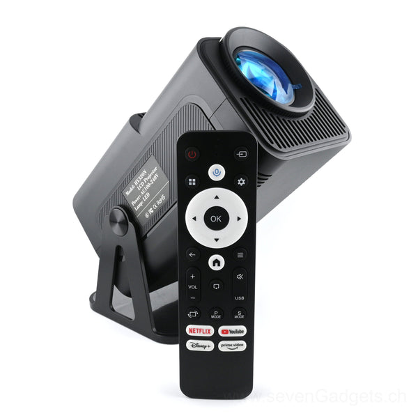 Smart Full HD Beamer, 5-in-1 Projektor mit Android 13, Wi-Fi 6 & Bluetooth 5.2, Native 1080p Auflösung, Automatischer Keystone, Heimkino für Netflix & Gaming